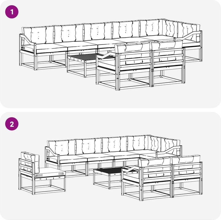 Produktbild vidaXL Outdoor-Sofa