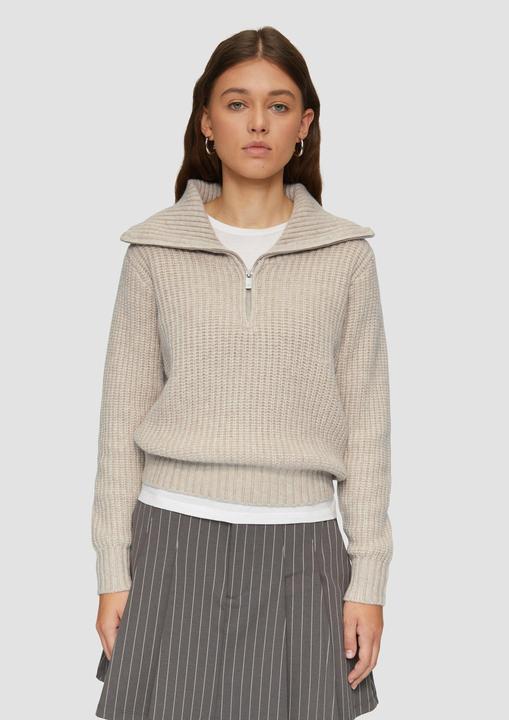 Image du produit s.Oliver Strickpullover Strickpullover mit Troyer-Kragen (XL)