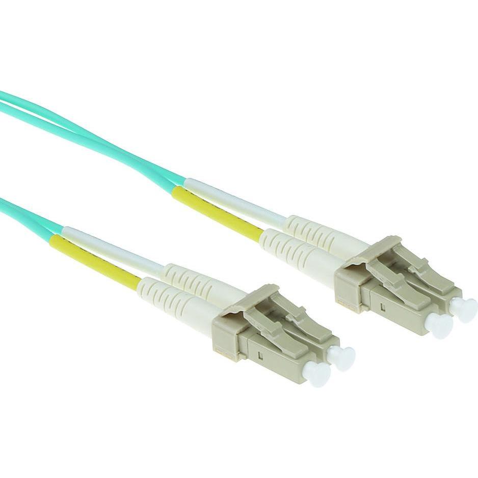 ACT 15 meter LSZH Multimode 50/125 OM3 fiber patch cable duplex with LC connectors (CAT8.2, 15 m), Netzwerkkabel
