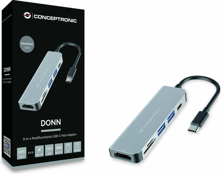 Produktbild Conceptronic DONN02G (USB-C, 6 Ports)