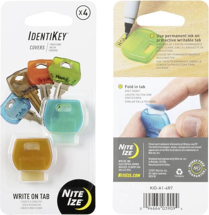 Actual product image Nite Ize IdentiKey™ Covers 4 pieces assorted