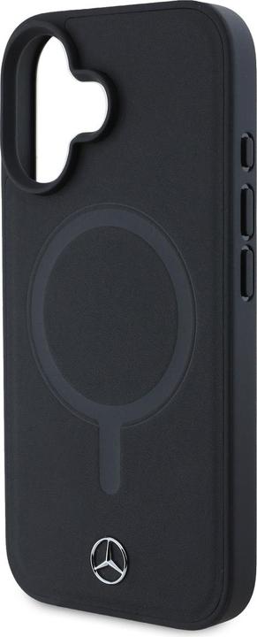 Actual product image Mercedes MEHMP16M23RCMK iPhone 16 Plus 6.7" czarny/black hardcase Smooth Leather MagSafe (Apple iPhone 16 Plus)