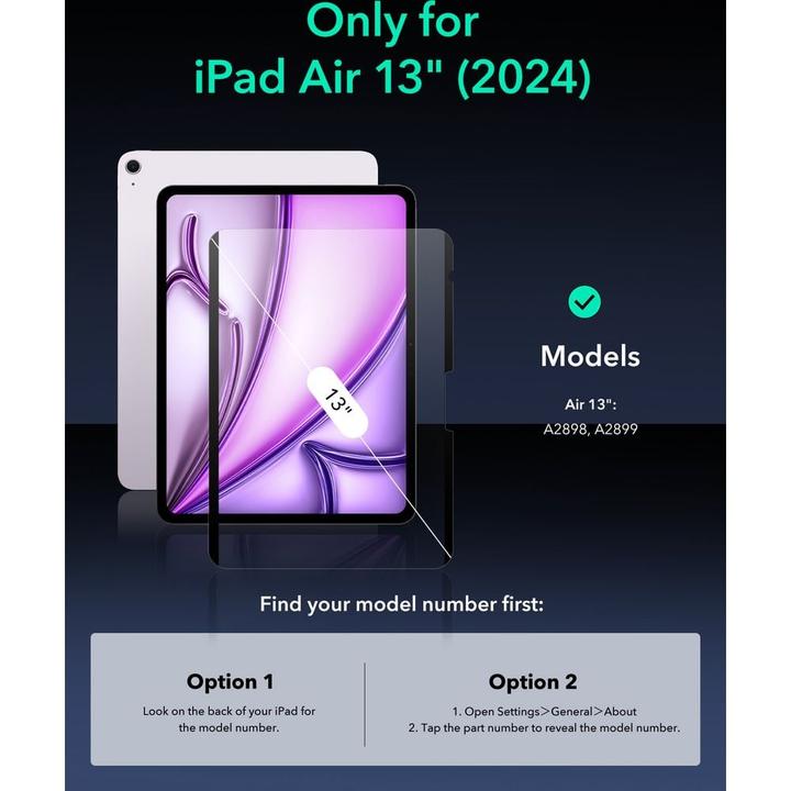 Produktbild ESR Magnetic Screen (Apple iPad Air 13 2024, Apple iPad Air 13 2025)
