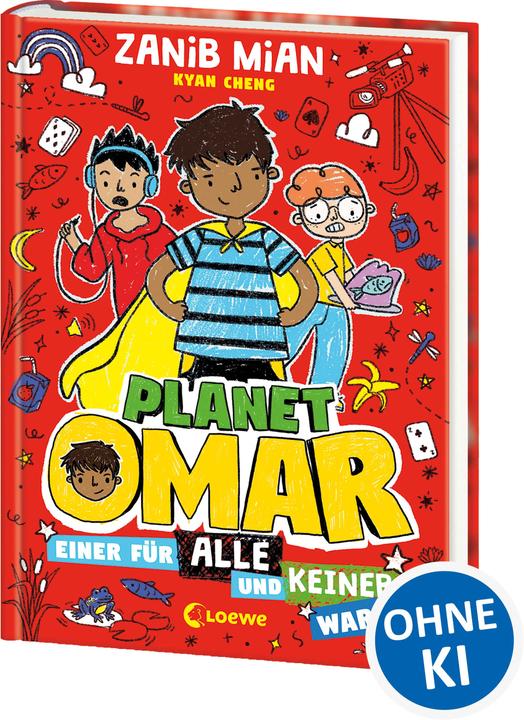 Planet Omar (Band 4) - Einer für alle und keiner war's (Allemand, Ann Lecker, Kyan Cheng, Livres pour enfants Loewe, Zanib Mian, 2022)