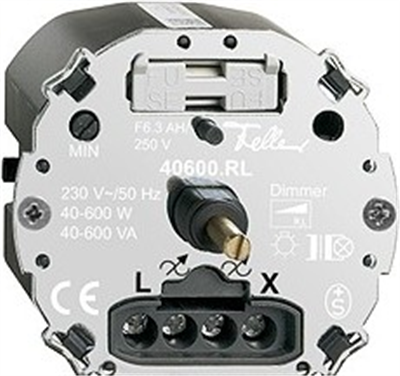 Actual product image Feller Rotary dimmer R,L 40-600VA/W