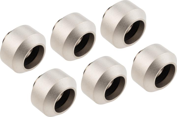 Actual product image Optimus Hardtube Fittings, 14mm, pack of 6 with tool - Satin Nickel