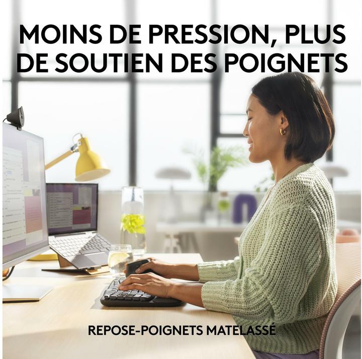 Actual product image Logitech Wave Keysergonomic Kb Graphite (Eng. Int., Wireless)