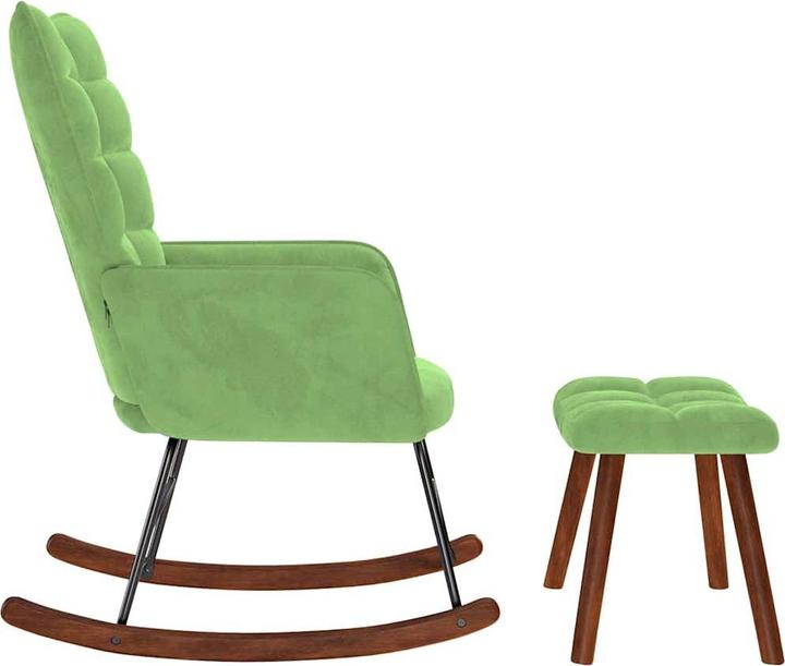 Immagine prodotto vidaXL Schaukelstuhl mit Hocker