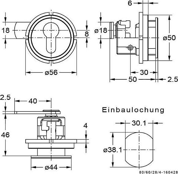 Produktbild Junie PZ Hebelzylinder mit/ohne Schliesszwang 7482