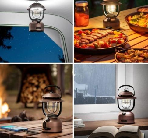 Actual product image Lepro LED Retro Camping-Laterne mit Powerbank-Funktion