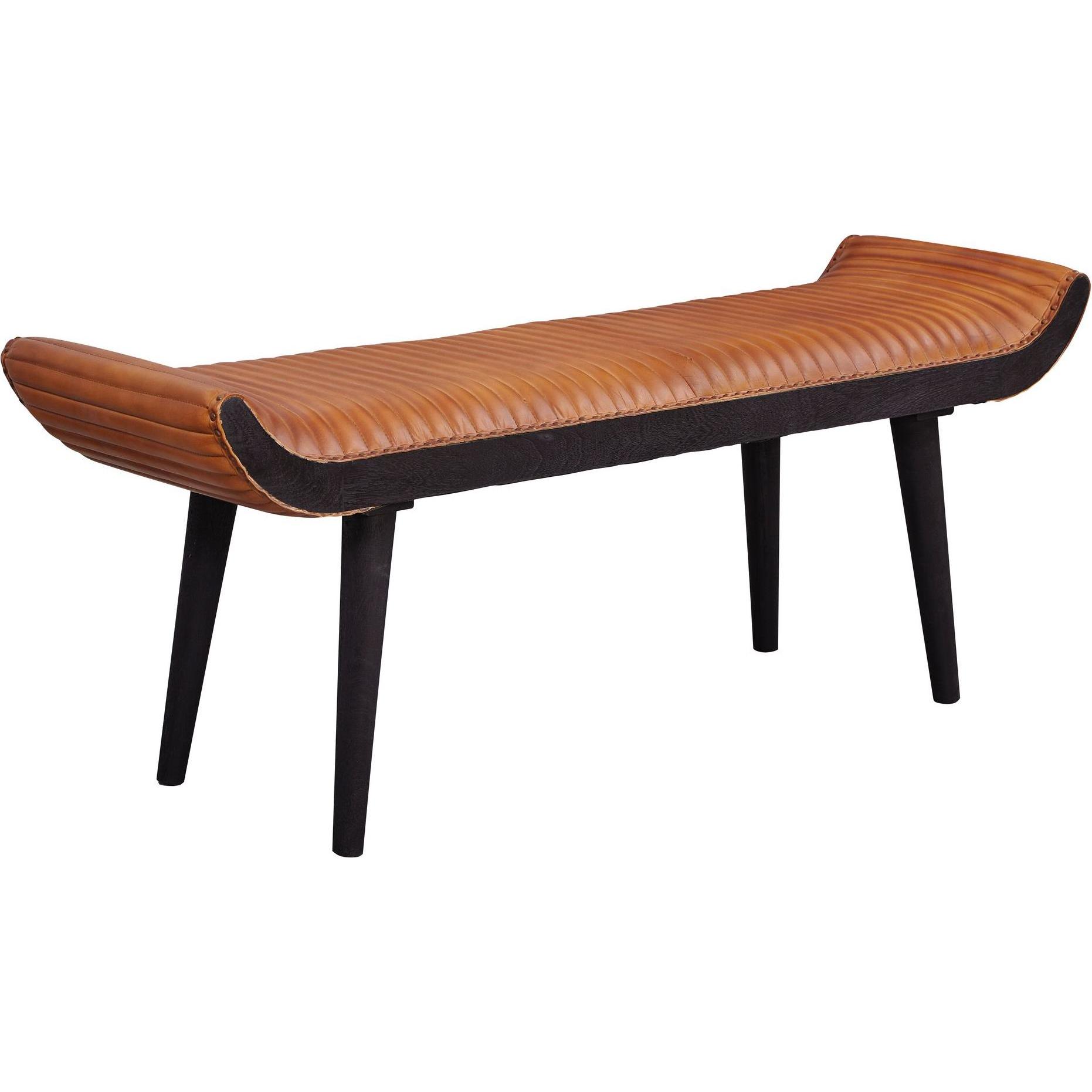 FineBuy, Sitzbank, Sitzbank Massivholz Mango Braun (125 cm)