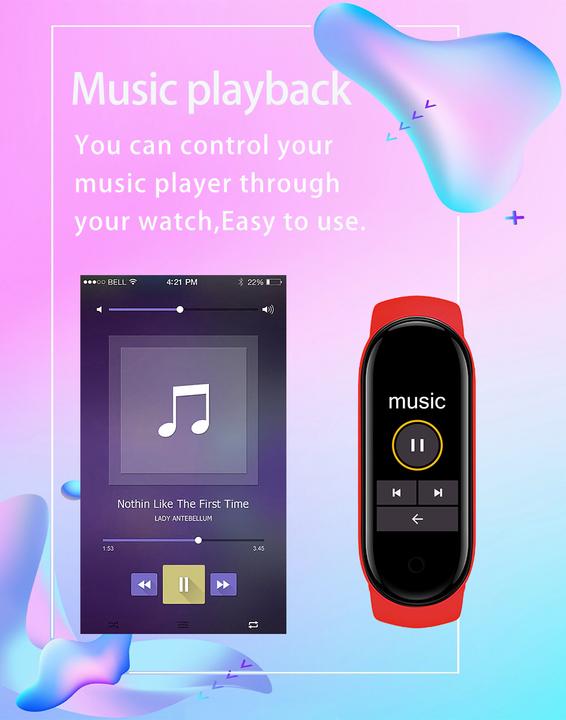 Actual product image PhoneLook Active Fitness Tracker M7 Intelligent Sports Bracelet Smart Watch Bluetooth