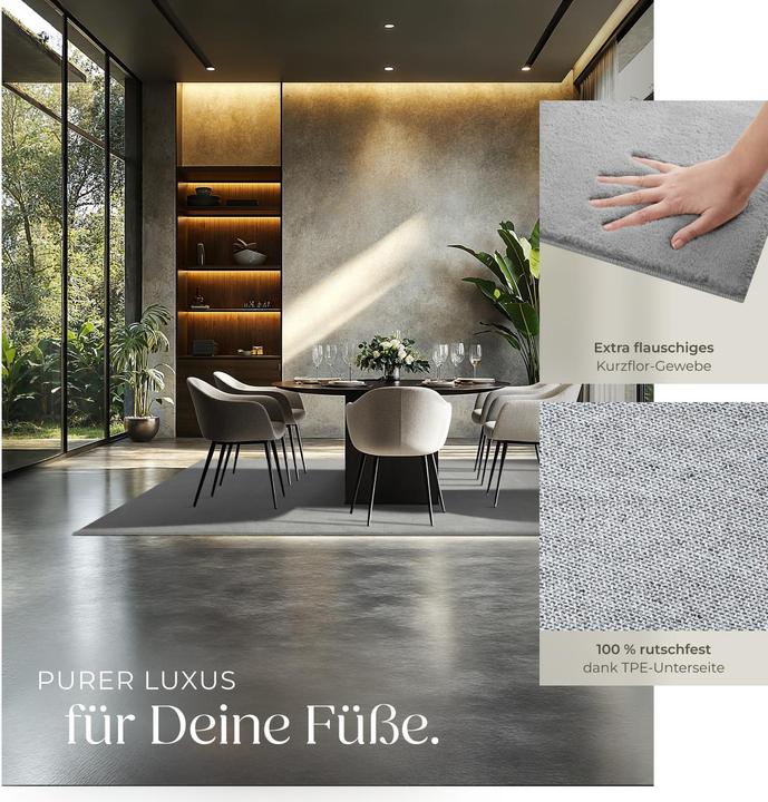Actual product image tectake Kurzflorteppich Soft Zone (160 x 230 cm)