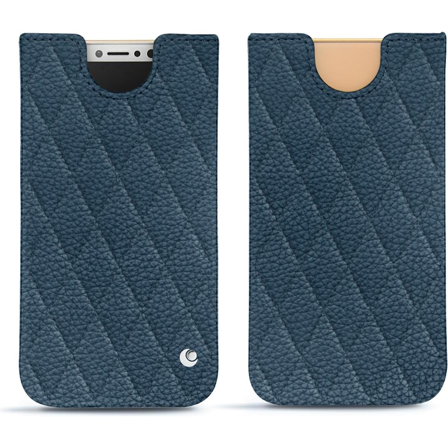 Noreve Lederschutzhülle (Apple iPhone XS), Smartphone Hülle, Blau