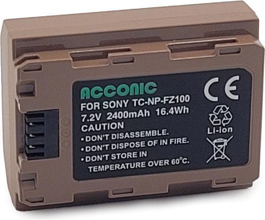 Produktbild Acconic Akku mit USB-C Input f. Sony NP-FZ100 A7 III A7M3 Alpha 7 III A7 R III A7RM3 Alpha 7 R III A9 Alpha (Kamera Akku)