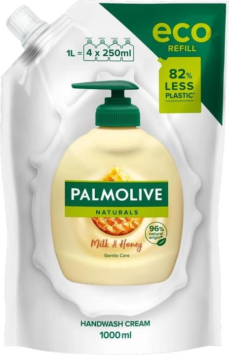 Produktbild Palmolive Naturals Milk & Honey Hand Wash 1 Liter (Flüssigseife, Handseife Nachfüllpackung, 1000 ml)