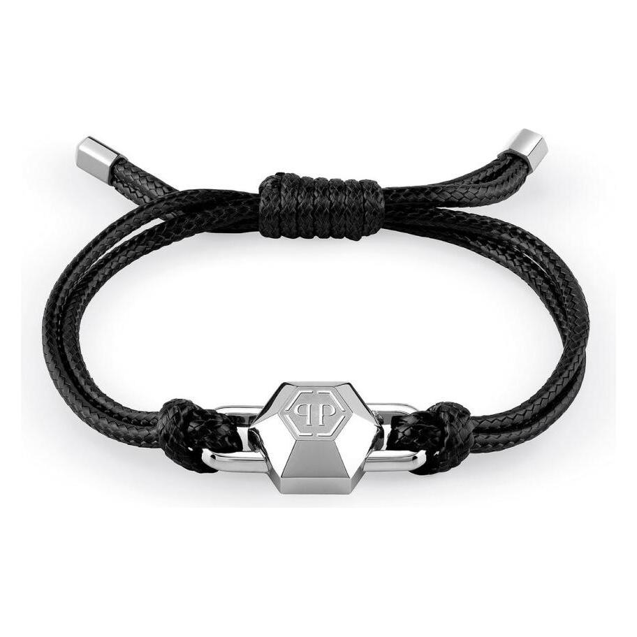 Philipp Plein, Armschmuck, Armband, (18 cm, Baumwolle, Edelstahl, Recycelt)