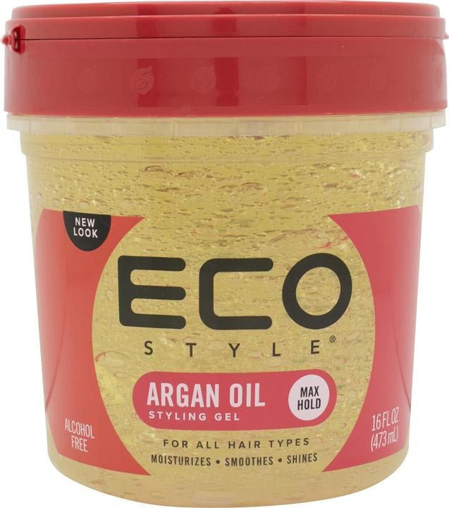 Actual product image Eco Style Styling Gel with Moroccan Argan Oil All Day Hold Alcohol Free Paraben Free Sulphate Free N (Hair gel, 473 ml)