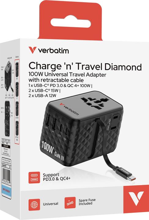 Produktbild Verbatim Charge n Travel 100W (100 W)