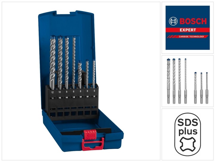 Actual product image Bosch Professional Zubehör EXPERT SDS plus-7X hammer drill bit set, 5/6/6/8/10/12 mm, 7 pcs. (5.0, 6.0, 8.0, 10.0, 12.0 mm)
