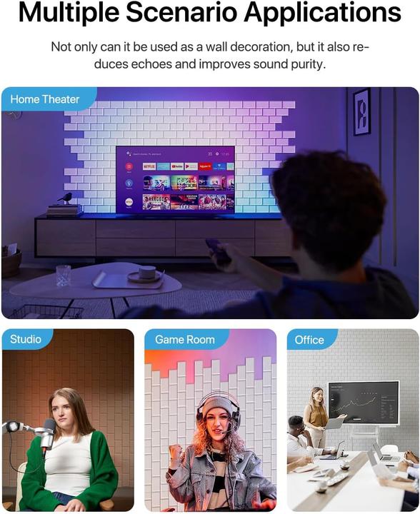 Produktbild Soundsbay Rechteckiges Akustikplatten Set (18 Stk.)