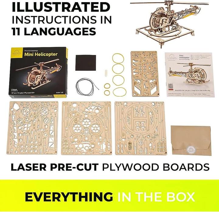 Produktbild Ugears 70225 Μίνι Ελικόπτερο