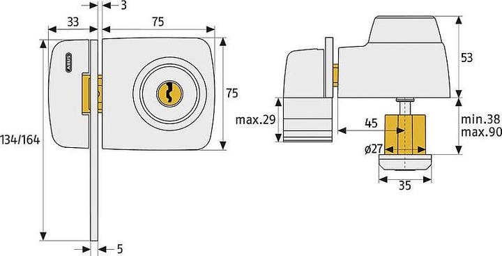 Image du produit Abus 7535 W EK