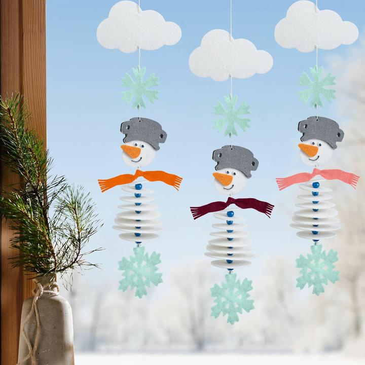 Produktbild Haba Bastelset - Erstes Fädeln Filzgirlande Schneemann