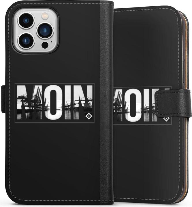 Actual product image DeinDesign Tasche für Apple iPhone 13 Pro Max Handy Flip Case Wallet Cover Handytasche Leder HSV Hamburger SV (Apple iPhone 13 Pro Max)