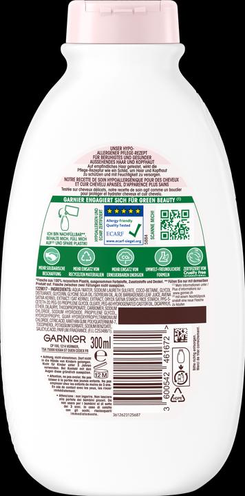 Image du produit Garnier Shampooing Ultra Doux Lait d'Avoine Doux (300 ml, Shampoing liquide)
