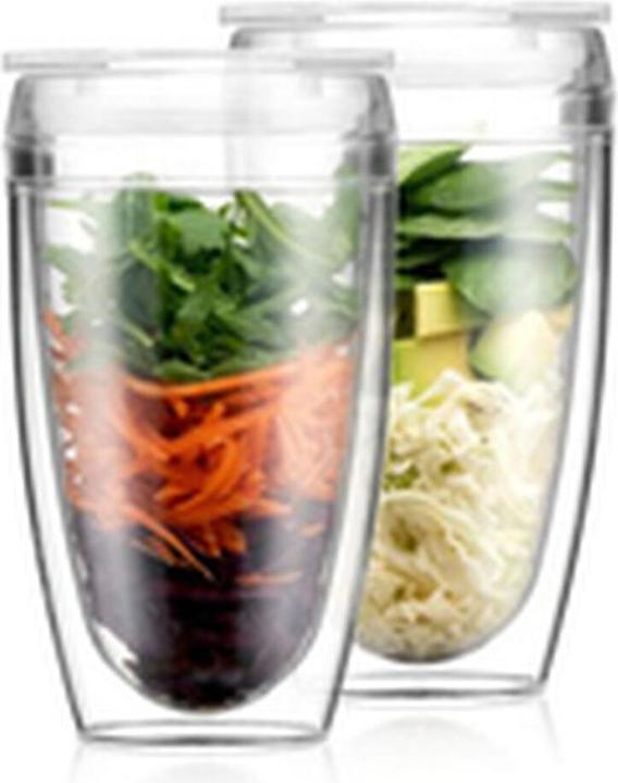 Actual product image Bodum Pavina To Go coffee mug 0.45 l, 2 pieces, transparent (450 ml, 2 x)