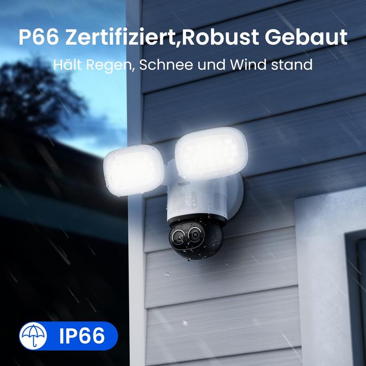 Actual product image Reolink Floodlight F850W 360° 4K WiFi Kamera (1920 x 1080 Pixels, 3840 x 2160 pixels)
