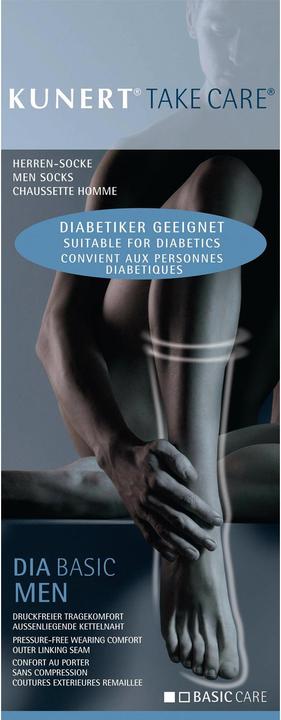 Immagine prodotto Kunert Take Care Basic Calzini per diabetici, colore 007 nero, taglia 39-40 (Confezione singola, 39 - 40)