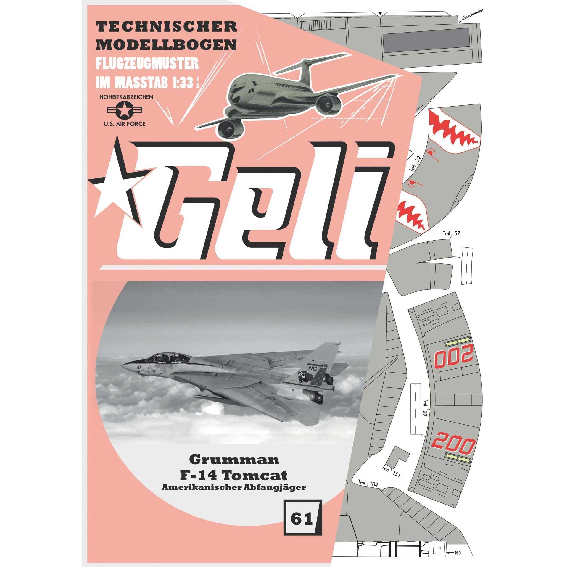 Geli grumman f-14 tomcat kartonmodell