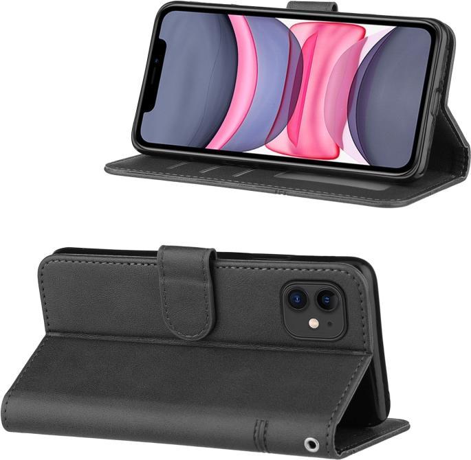 Produktbild AM-Handyzubehör Klapphülle iPhone 11 Pro - Leder - Schwarz (Apple iPhone 11 Pro)