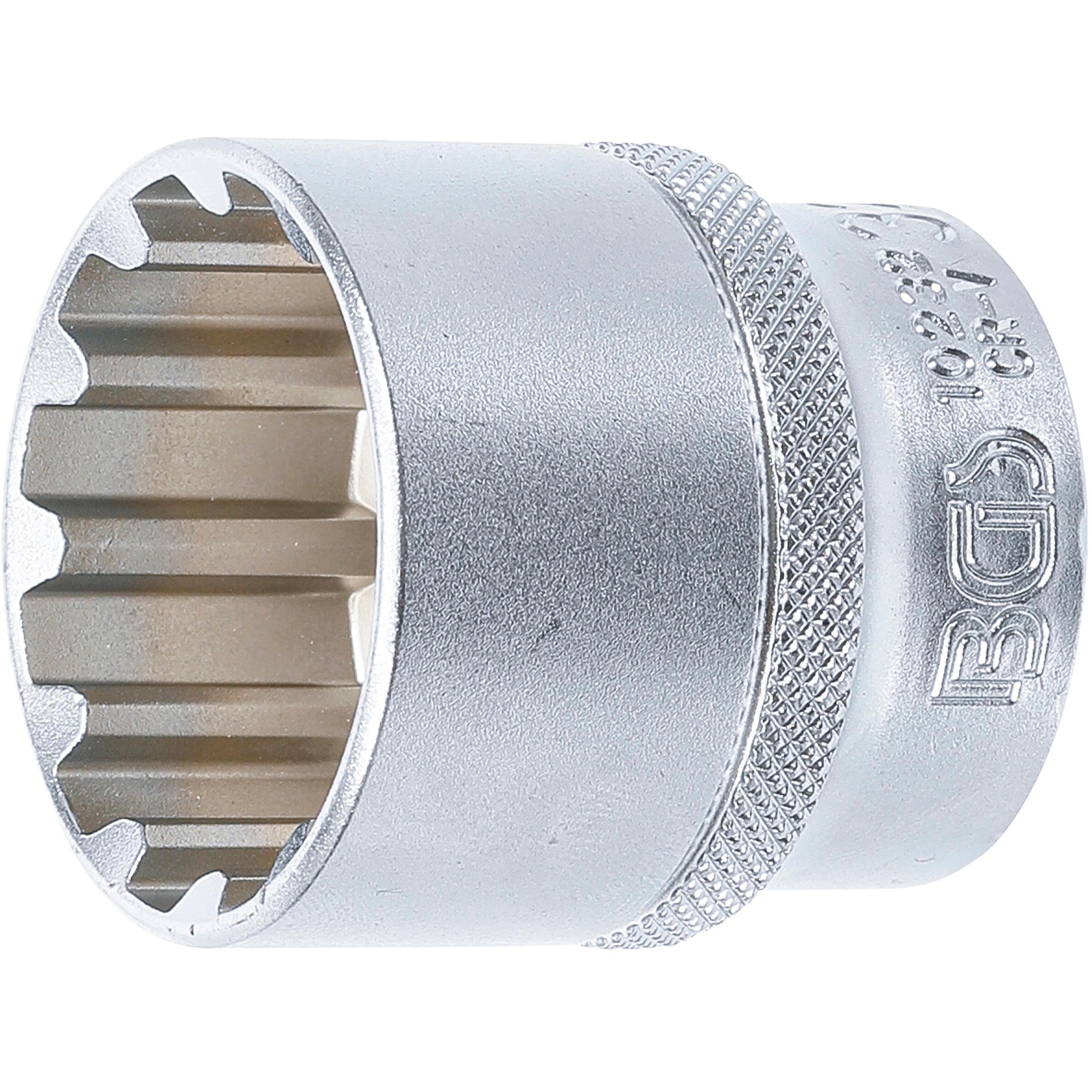 BGS, Steckschlüssel + Stecknuss, Steckschlüssel-Einsatz Gear Lock Antrieb Innenvierkant 12,5 mm (1/2") SW 32 mm (32 mm)