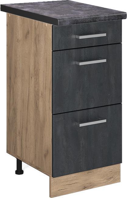 Anthrazit, Goldkraft-Eiche, Schwarz, Schwarz Beton