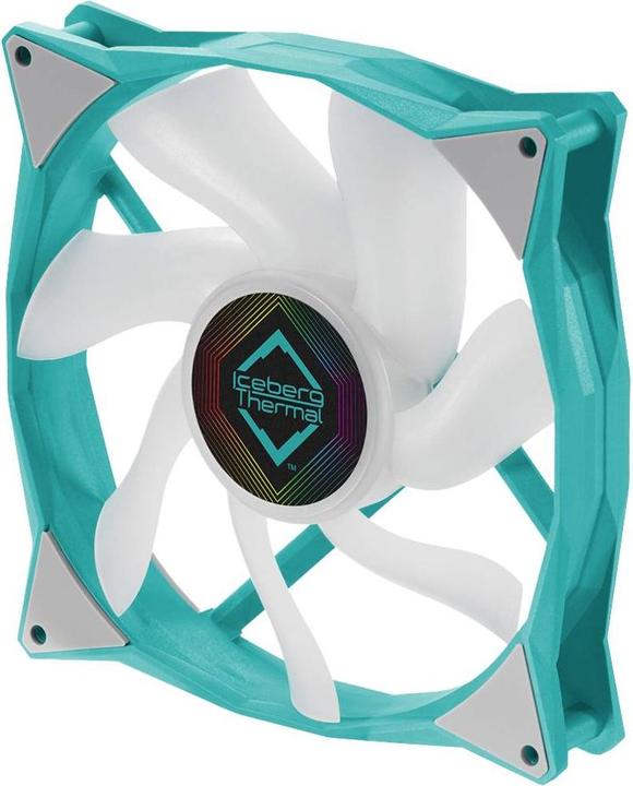 Actual product image Iceberg Thermal IceGALE ARGB computer case fan 14 cm turquoise 1 piece(s) (140 mm, 1 x)