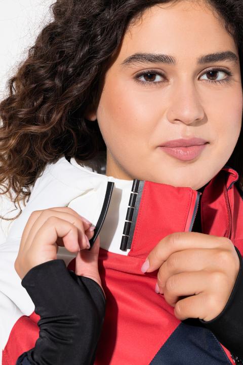 Immagine prodotto Ulla Popken Giacca Performance in tessuto impermeabile con fori per pollici e cerniera a cursore doppio (42, 44)