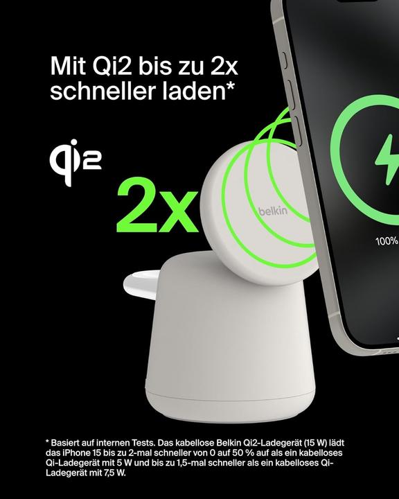 Produktbild Belkin BoostCharge Pro 2-in-1 Qi2 Ladestation (15 W)