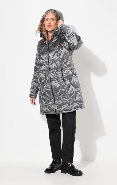 Produktbild Ulla Popken HYPRAR Steppjacke, Kapuze, 2-Wege-Zipper, Zipptaschen (50, 52)