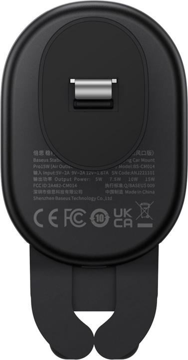 Produktbild Baseus Stable Gravitational Wireless Charging Car Mount Pro 15W (black)