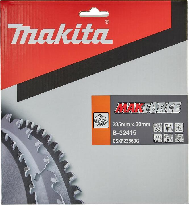 Productafbeelding Makita Zaagblad MAKFORCE 235x30x60Z