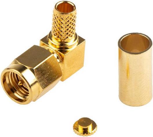 Image du produit Rs Pro Connecteur coaxial mâle Connecteur SMA, montage sur câble, connexion par serrage, pour câble RG58A
