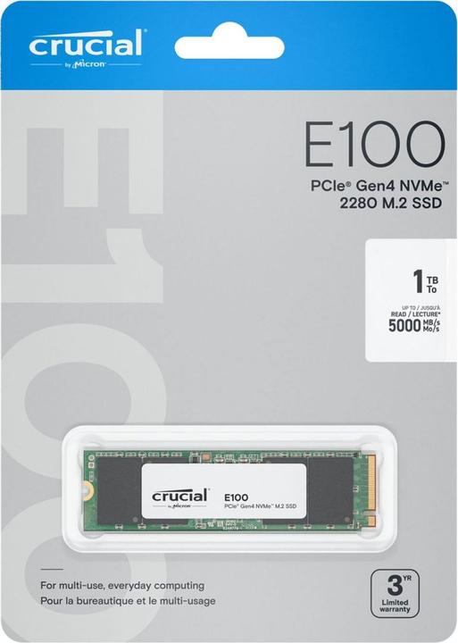 Actual product image Crucial E100 (1000 GB, M.2 2280)