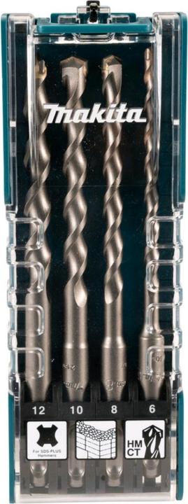 Productafbeelding Makita Sds-Plus Tct Boren Set 4-Delig (12 millimeter, 8 millimeter, 10 millimeter, 6 millimeter)