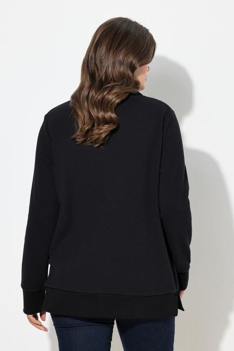 Produktbild Laurasøn Sweatshirt mit hohen Kragen, Langarm, Jaquard Ware (40)