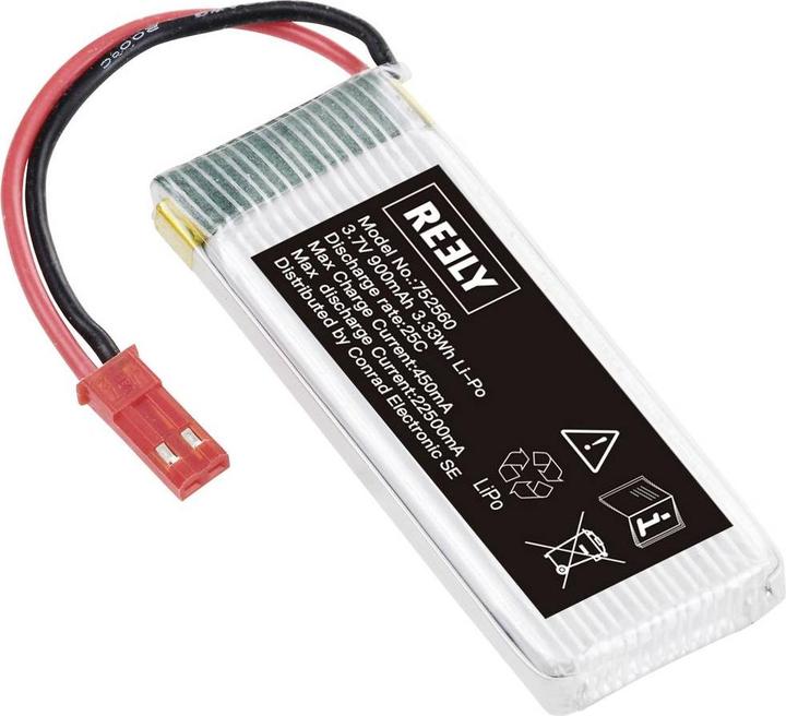 Actual product image Reely Model battery pack (LiPo) 3.7 V 900 mAh Cell count: 1 25 C Softcase BEC (3.70 V, 900 mAh)