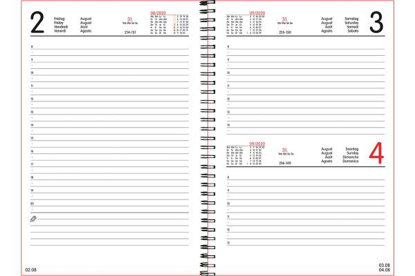 Produktbild Simplex Teacher daily 12M 23/24 A5 500502.24 blau, 1T/1S 14.8x21cm (A5, Deutsch, Französisch, Italienisch, Englisch)