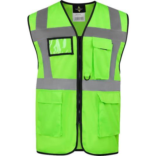 Thumbnail - Korntex, Warnweste + Warnshirt, Warnweste Multifunktional Hamburg Neongrün mit 360° Sicherheit L EN ISO 17353 KXCMF (L)